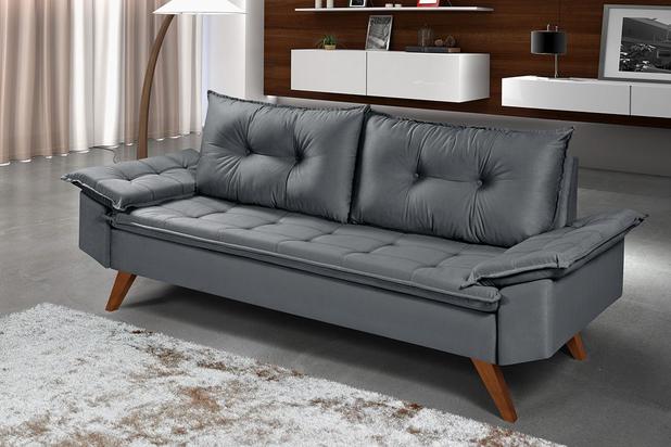 Sofa Bariloche 3 Lugares Pés Em Madeira Essencial Estofados é boa?