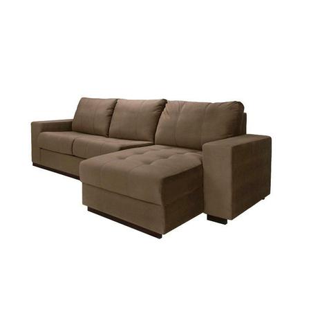 Sofá-Cama 2 Lugares + Chaise Baú Herval Piece MH 4071, Marrom Menor preço em Sofá-Cama 2 Lugares + Chaise Baú Herval Piece MH 4071, Marrom