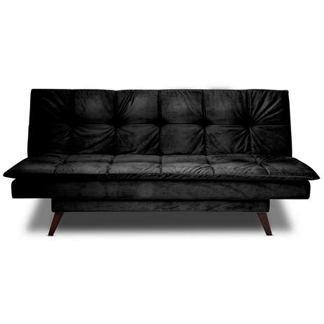 Sofá Cama 2 Lugares Preto em Veludo 1,96m Alim - Estovale é boa?