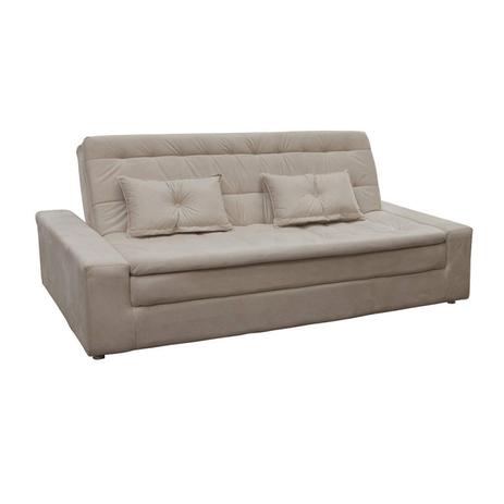 Sofá Cama 3 Lugares Manoela Matrix Bege Menor preço em Sofá Cama 3 Lugares Manoela Matrix Bege