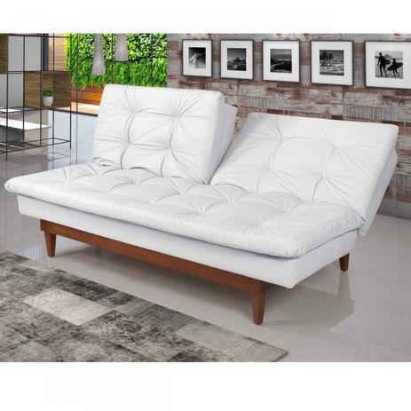 Menor preço em Sofá Cama 3 Lugares Pratic Madeira Império Estofados Branco