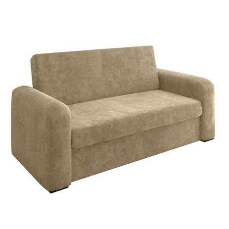 Sofá-Cama Casal 2 Lugares Laura Suede com Baú Bege - Cometa Menor preço em Sofá-Cama Casal 2 Lugares Laura Suede com Baú Bege - Cometa