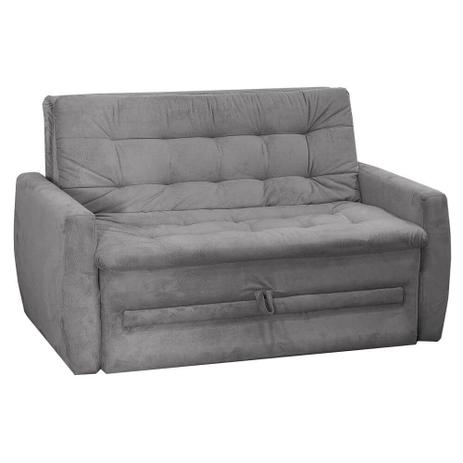 Sofá Cama Casal 2 Lugares Meg Tecido Suede 135cm Cor Cinza - Estrela Móveis Menor preço em Sofá Cama Casal 2 Lugares Meg Tecido Suede 135cm Cor Cinza - Estrela Móveis