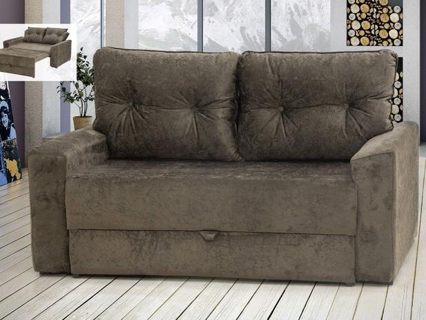 Sofá-Cama Casal 2 Lugares Suede - Matrix Hebe Menor preço em Sofá-Cama Casal 2 Lugares Suede - Matrix Hebe