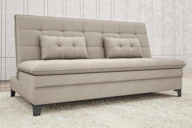 Sofá-Cama Casal Aurora 1,87m Velosuede Areia - NETSOFAS Menor preço em Sofá-Cama Casal Aurora 1,87m Velosuede Areia - NETSOFAS