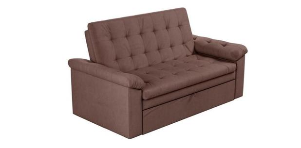 Sofá Cama Casal Reclinável Roxane - Marrom escuro light - Matrix Menor preço em Sofá Cama Casal Reclinável Roxane - Marrom escuro light - Matrix