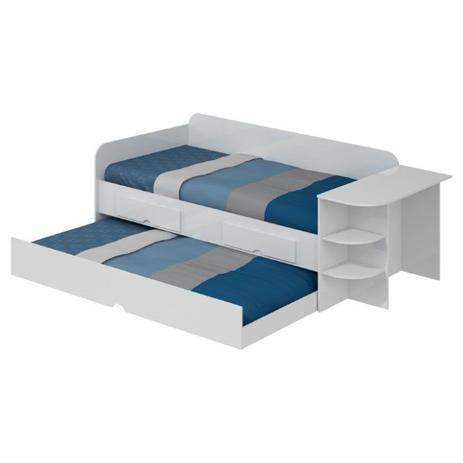 Sofá Cama com Cama Auxiliar 2 Gavetas e Escrivaninha Helena Cimol Branco 5 - Cimol moveis é boa?