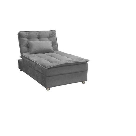 Sofá Cama Penélope 1 Lugar Suede Pena Cinza - Matrix Menor preço em Sofá Cama Penélope 1 Lugar Suede Pena Cinza - Matrix