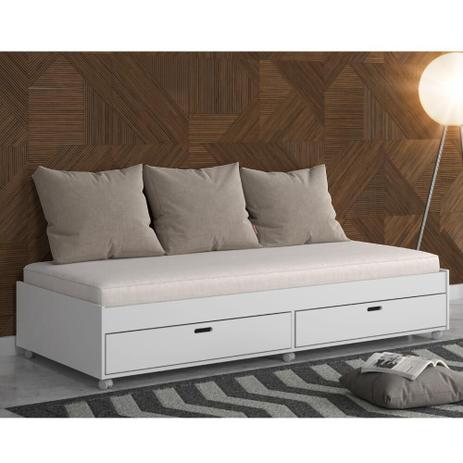 SofÃ Cama Puff Branco Conquista é boa?