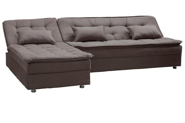 Sofá Cama Reclinável com Chaise Penelope - New chumbo light - Matrix é boa?