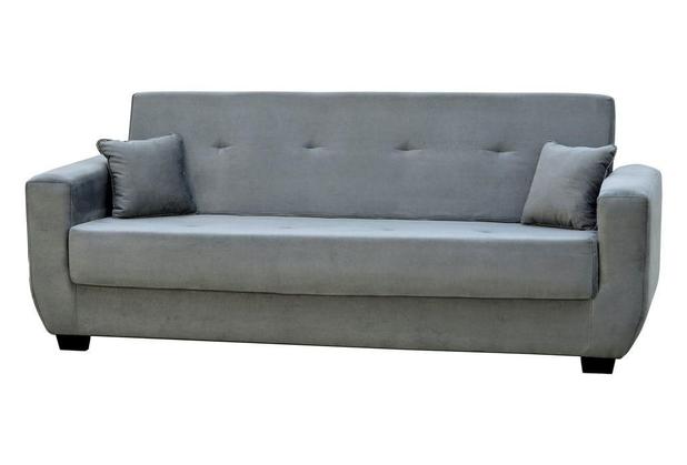 Sofá Cama Retrátil 3lug. Roberta - Cinza - Matrix Menor preço em Sofá Cama Retrátil 3lug. Roberta - Cinza - Matrix