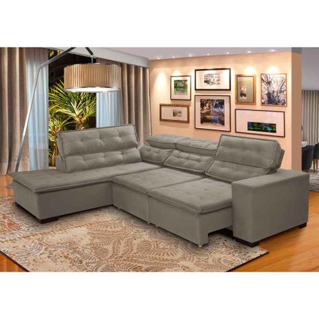 Sofá Canto Retrátil 5 Lugares Reclinável Chaise D 2,80 x 2,20 m Sttilo Bege -  MegaSul é boa?