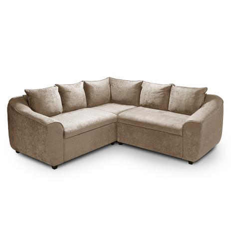 Sofá De Canto 4 Lugares Monte Carlo Suede Amassado Bege Estofados Sofá De Canto 4 Lugares Monte Carlo Suede Amassado Bege Estofados Mam