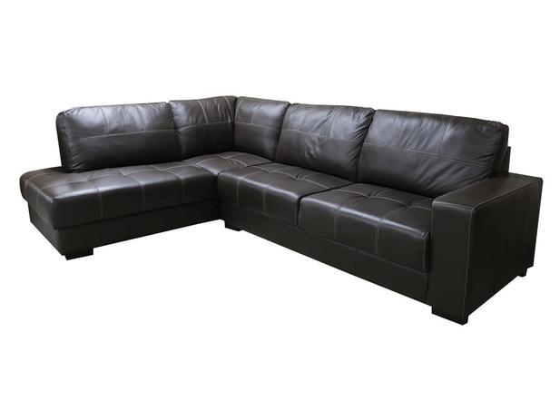 Sofá de Couro Canto Marrocos 3 lugares com Chaise Esquerda - Marrom - Mempra Design Menor preço em Sofá de Couro Canto Marrocos 3 lugares com Chaise Esquerda - Marrom - Mempra Design