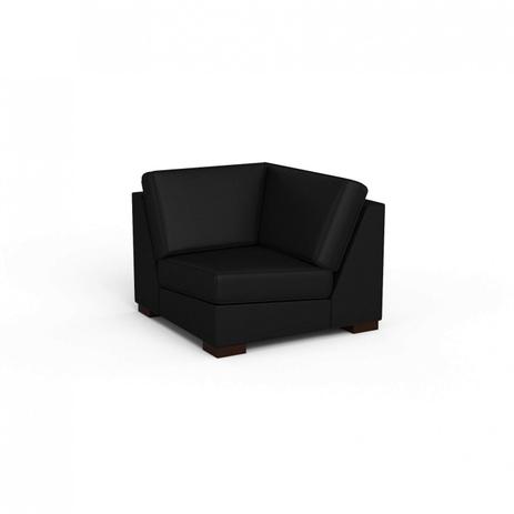 Sofá Modular Canto Couro Sintético Paris Gmm Preto Sofás Sofá Modular Canto Couro Sintético Paris Gmm Preto