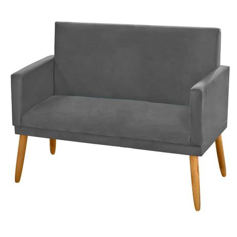 Sofá Namoradeira 2 Lugares Recepção Clínica Escritório Suede Cinza Grafite - Nina Home Decor Menor preço em Sofá Namoradeira 2 Lugares Recepção Clínica Escritório Suede Cinza Grafite - Nina Home Decor