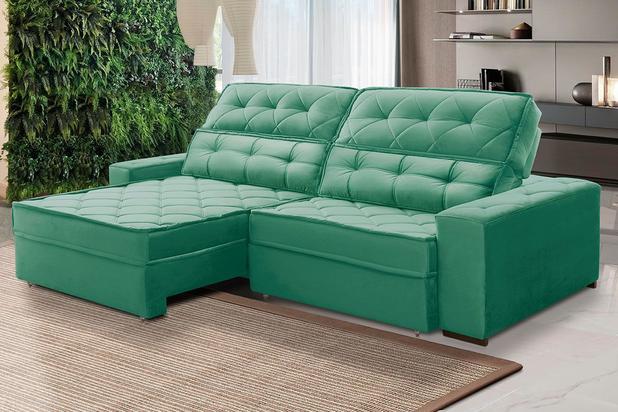 Sofa Retratil 230 Cm 4 Lugares Duplo Molejo Reclinavel D28 Passion Veludo Azul Claro Grandellar Grandelar Sofa 4 Lugares Magazine Luiza