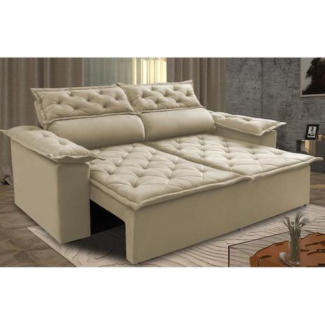 Sofá Retrátil e Reclinável Cama inBox Compact 1,50m Tecido Suede Velusoft