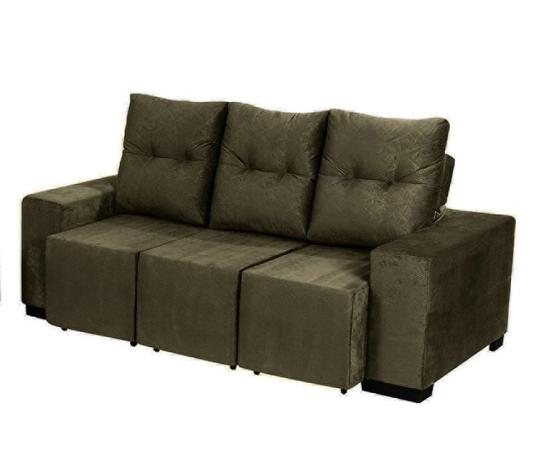 Sofá Retrátil e Reclinável Omega 2,02 Mts Tecido Suede Café - Moveis Marfim - Moveis marfim r.e é boa?