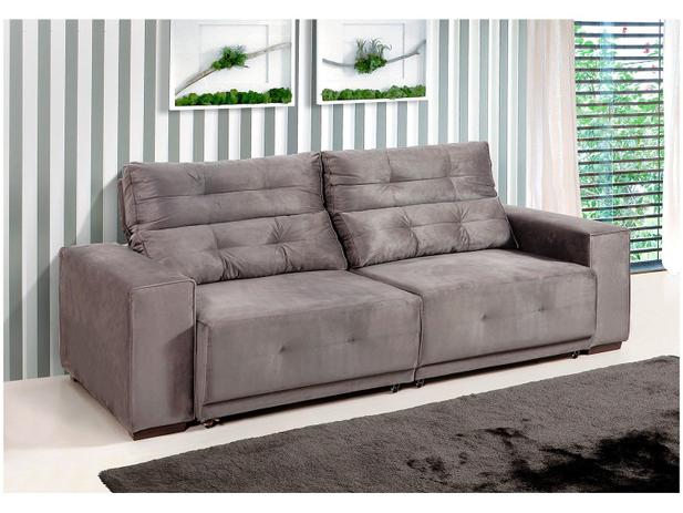 Sofá Retrátil Reclinável 4 Lugares Velvetten - Nylon Grécia Catarina Menor preço em Sofá Retrátil Reclinável 4 Lugares Velvetten - Nylon Grécia Catarina
