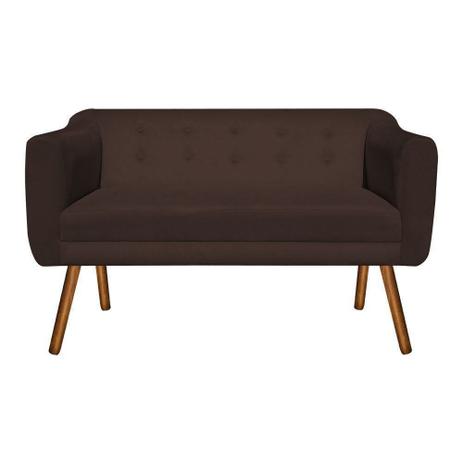 Sofá Retrô Namoradeira Julia 2 Lugares Suede Marrom - DRossi Menor preço em Sofá Retrô Namoradeira Julia 2 Lugares Suede Marrom - DRossi