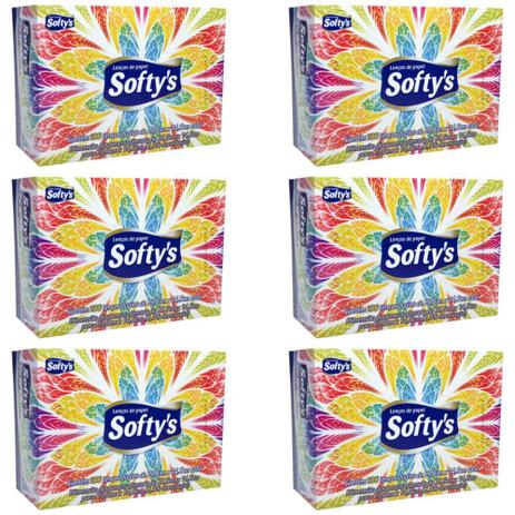 Softys Lenço De Papel C/100 (Kit C/06) Menor preço em Softys Lenço De Papel C/100 (Kit C/06)