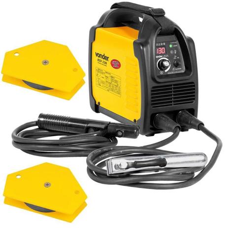 Solda TIG e Inversora RIV 136 BIVOLT c/ Display Digital + 2 Esquadros Magnéticos 10 KG - Vonder Menor preço em Solda TIG e Inversora RIV 136 BIVOLT c/ Display Digital + 2 Esquadros Magnéticos 10 KG - Vonder
