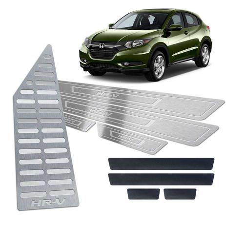 Soleira Aço Inox Vinil + Descanso Honda Hrv 2016/2019 Prata - Jr Menor preço em Soleira Aço Inox Vinil + Descanso Honda Hrv 2016/2019 Prata - Jr