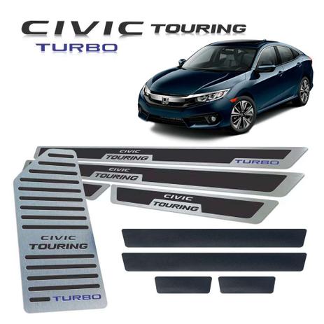 Soleira Alto Relevo Vinil + Descanso Civic Touring 2017/2019 - Jr Menor preço em Soleira Alto Relevo Vinil + Descanso Civic Touring 2017/2019 - Jr