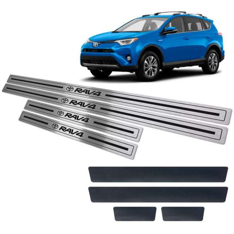 Soleira Baixo Relevo + Vinil Toyota Rav4 2016/2019 Preto - Jr Menor preço em Soleira Baixo Relevo + Vinil Toyota Rav4 2016/2019 Preto - Jr