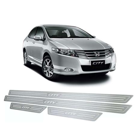 Soleira de porta honda city 2009 até 2016 aço inox - 3r acessorios Menor preço em Soleira de porta honda city 2009 até 2016 aço inox - 3r acessorios