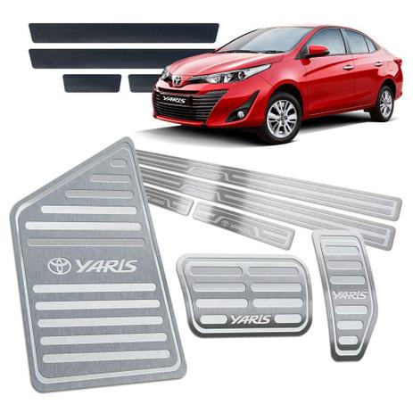 Soleira Pedaleira Descanso Automático Yaris 2018 2019 Prata - Jr Menor preço em Soleira Pedaleira Descanso Automático Yaris 2018 2019 Prata - Jr