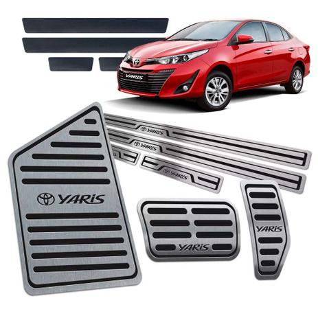 Soleira Pedaleira Descanso Automático Yaris 2018 2019 Preto - Jr Menor preço em Soleira Pedaleira Descanso Automático Yaris 2018 2019 Preto - Jr