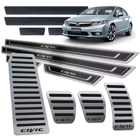 Soleira Pedaleira Descanso Civic 2012 A 2016 Manual Preto - Jr Menor preço em Soleira Pedaleira Descanso Civic 2012 A 2016 Manual Preto - Jr
