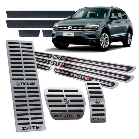 Soleira Pedaleira Descanso Tiguan 250 Tsi 18/20 Preto Relevo - Jr Menor preço em Soleira Pedaleira Descanso Tiguan 250 Tsi 18/20 Preto Relevo - Jr