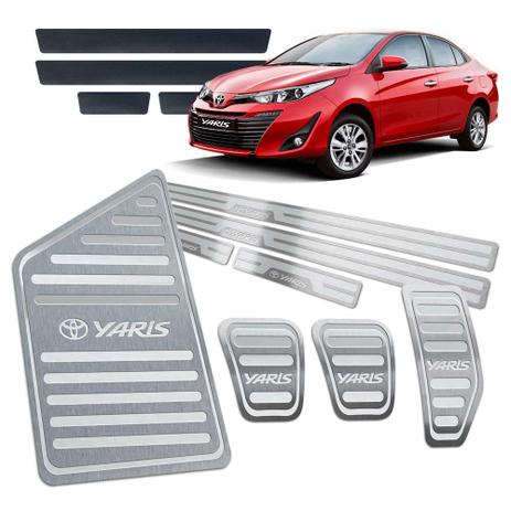 Soleira Pedaleira Descanso Yaris 2018 19 Prata Manual Relevo - Jr Menor preço em Soleira Pedaleira Descanso Yaris 2018 19 Prata Manual Relevo - Jr