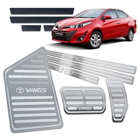 Soleira Pedaleira Descanso Yaris 2018 2019 Prata Aut Relevo - Jr Menor preço em Soleira Pedaleira Descanso Yaris 2018 2019 Prata Aut Relevo - Jr