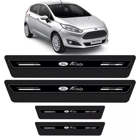 Soleira Protetor De Porta Platinum Ford New Fiesta - Preto - Emblematech Menor preço em Soleira Protetor De Porta Platinum Ford New Fiesta - Preto - Emblematech