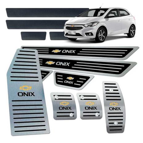 Soleira Vinil Pedaleira Descanso Onix 2017 2019 Manual Preto - Jr Menor preço em Soleira Vinil Pedaleira Descanso Onix 2017 2019 Manual Preto - Jr