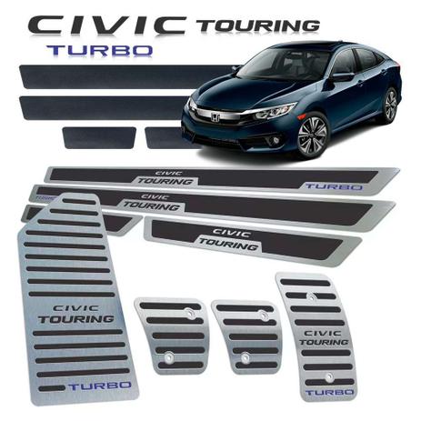 Soleira Vinil Pedaleira Manual Descanso Civic Touring 17/19 - Jr Menor preço em Soleira Vinil Pedaleira Manual Descanso Civic Touring 17/19 - Jr