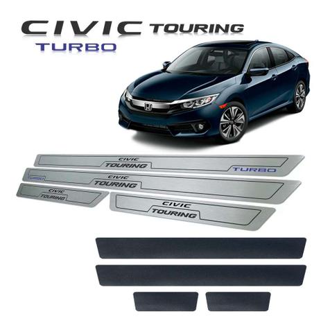 Soleiras Baixo Relevo + Vinil Civic Touring 2017/2019 Prata - Jr Menor preço em Soleiras Baixo Relevo + Vinil Civic Touring 2017/2019 Prata - Jr