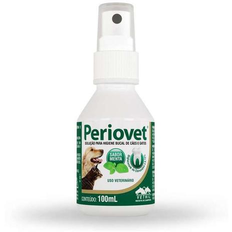 Solução Vetnil para Higiene Bucal em Spray Periovet - 100ml Menor preço em Solução Vetnil para Higiene Bucal em Spray Periovet - 100ml