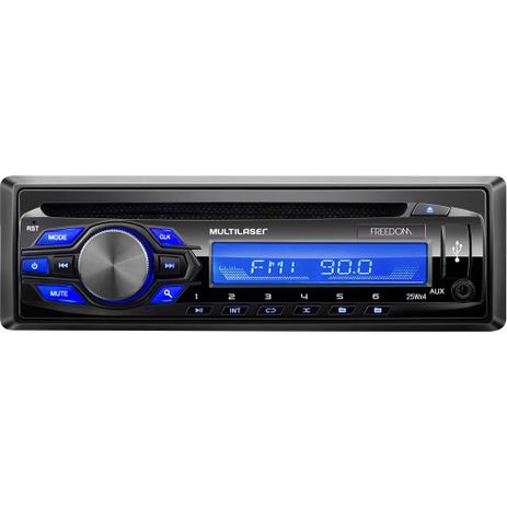 Som Automotivo MP3 Player Multilaser Freedom Radio FM CD USB - P3239 - Preto Menor preço em Som Automotivo MP3 Player Multilaser Freedom Radio FM CD USB - P3239 - Preto