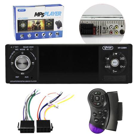 Som Automotivo MP5 Player 4,1” KP-C25BH KNUP Menor preço em Som Automotivo MP5 Player 4,1” KP-C25BH KNUP