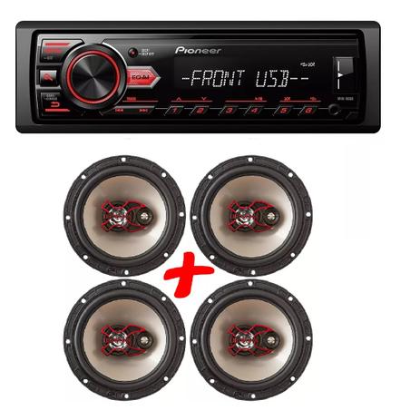 Som Automotivo Pioneer Mvh-98ub Usb Mp3 e Kit 4 Auto Falante Bravox 6 50w - Pioneer / bravox é boa?