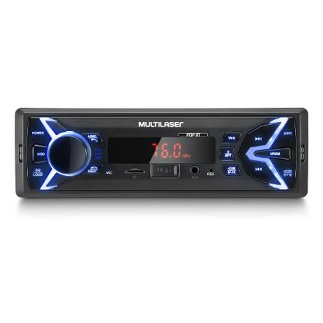 Som Automotivo Pop 1 Din Bluetooth MP3 4x25WRMS Rádio FM + Entrada Cartão SD + USB + AUX Multilaser - P3336 Menor preço em Som Automotivo Pop 1 Din Bluetooth MP3 4x25WRMS Rádio FM + Entrada Cartão SD + USB + AUX Multilaser - P3336