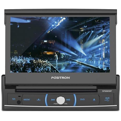 Som Automotivo SP6320BT DVD Player, Touch Screen 7" Retrátil, USB, SD Card, Bluetooth, Entrada p/ Câmera de Ré - P - PÃ³sitron