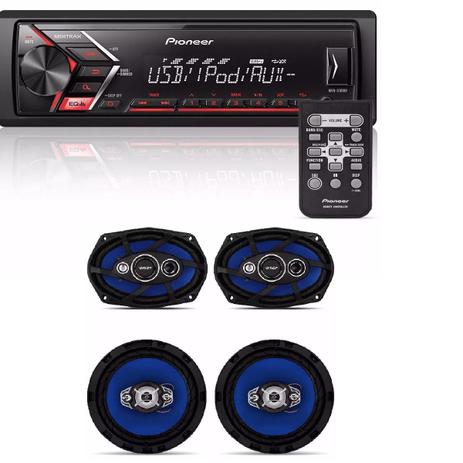 Som Mp3 Pioneer Mvh-s108ui Android Iphone com Alto Falante Pioneer Kit 5' Ts1360 + 6' Ts1760 200w Menor preço em Som Mp3 Pioneer Mvh-s108ui Android Iphone com Alto Falante Pioneer Kit 5' Ts1360 + 6' Ts1760 200w
