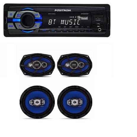 Som Positron Sp2310 Bt Bluettoth Sd Usb com Kit Alto Falantes Orion 6x9 E 6 Pol 220w - Positron / orion Menor preço em Som Positron Sp2310 Bt Bluettoth Sd Usb com Kit Alto Falantes Orion 6x9 E 6 Pol 220w - Positron / orion