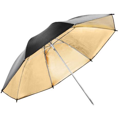 Sombrinha para Estúdio Fotográfico Rebatedora Dourada - 95cm Leadwin Menor preço em Sombrinha para Estúdio Fotográfico Rebatedora Dourada - 95cm Leadwin